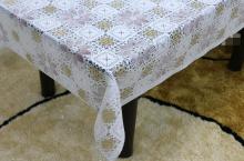 Printed pvc lace tablecloth by roll runner