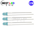 12 V 3mm LED azul resistor embutido DC