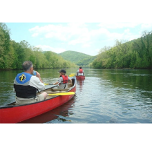 Canadian Canoe Manufacturer 486CM 3 Layers Anti-UV Plastic Canoe with Wooden Seats