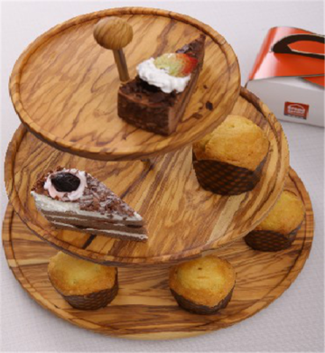 3 Tier Cupcake Dessert Wood Stand  Kitchenware