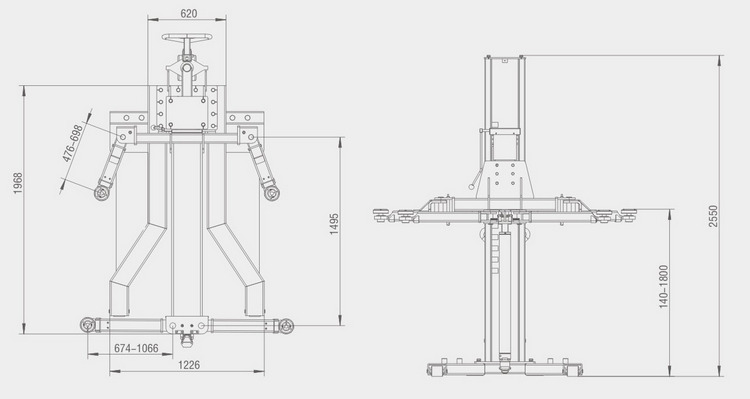 Portable 2.7Ton hydraulic single post car lift