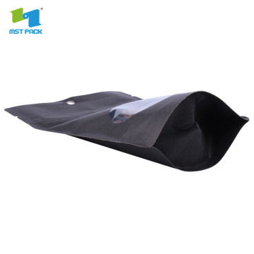 atacado matte preto laminado bolsas stand up