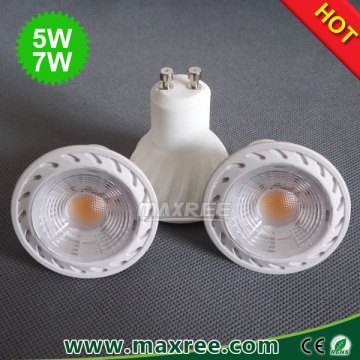 5W 7W cob led spotlight aluminium plastic mr16 gu10 cob led spotlight