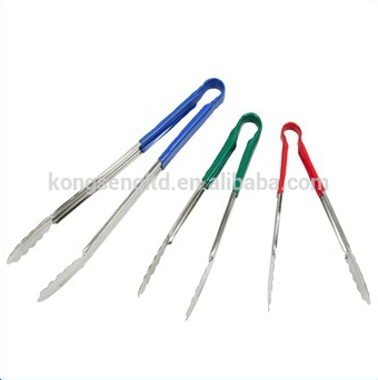 Kitchen Cooking BBQ Food Serving Stainless Steel Scalloped Edge Utility Tong