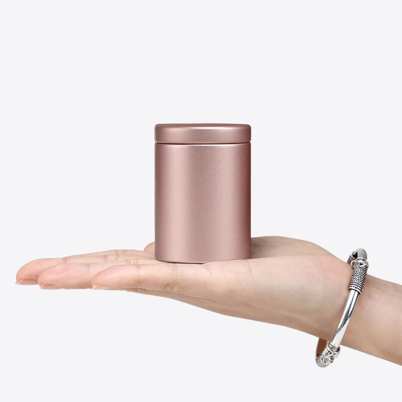 Rose Gold Round Square Small Tin Box