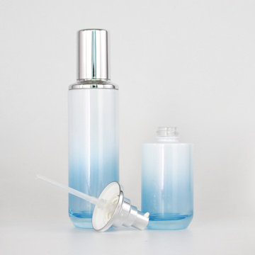 Jolie bouteille de lotion vide en blanc et bleu d&#39;opale en gros