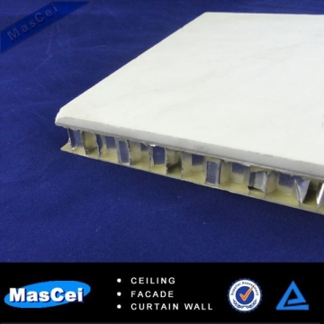 Aluminum honeycomb backed wall cladding stone