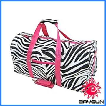 Simple Zebra and Hot Pink Duffel Bag Sports Bag Travel Bag