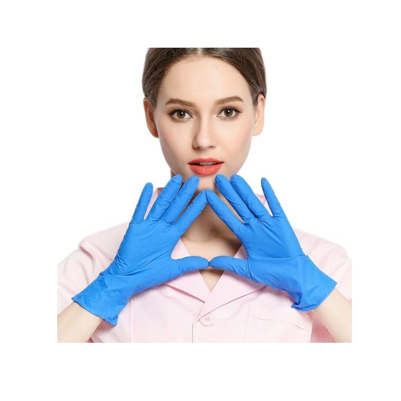 Pulverfreie nitrile Handschuhe blaue Handschuhe