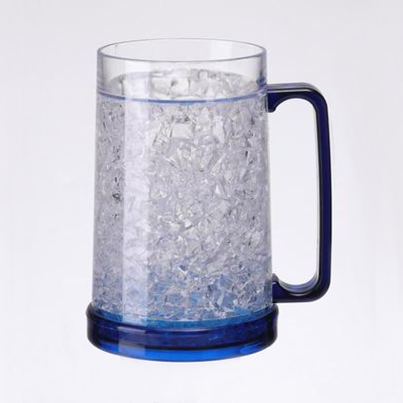 Double Wall Freezer Beer Mug/Double Wall Gel Frosty Freezer Ice Mugs/Ice Cold Beer Mug