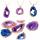 18K Golor Gemstone Crystal Druzy Pendant necklace