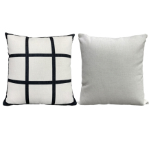 Wholesale White Blank 9 Panel Linen Sublimation Pillow Case