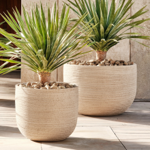 Modern Rustic Patio Set with Terra Cotta Clay Planter