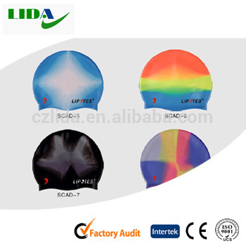 Flexible silicone large size swimming cap