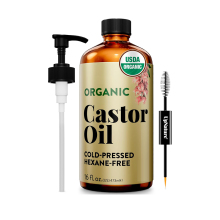 Natural Pure Organic Strengthen Grow & Restore Hair Care Black Castor Oil