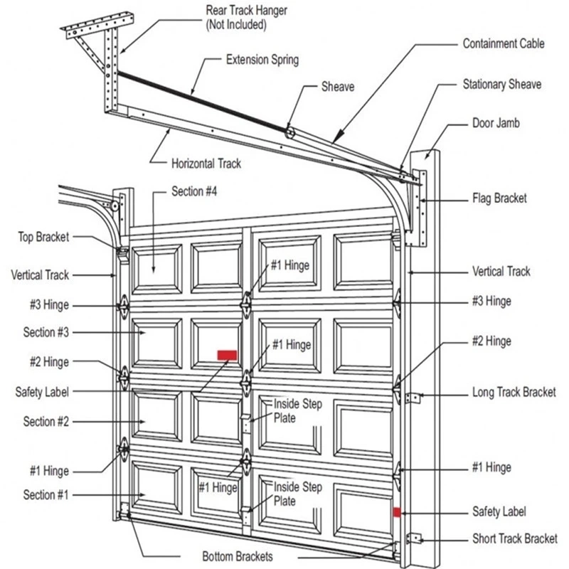 Remote Control Electric Safety and Convenient Aluminum Alloy Insulated Sectional Automatic Sliding Overhead Garage Door