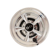Chrome Wheel Hub Caps and Covers for 8-inch Golf Carts