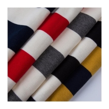 Cotton Stripe Knitted Jersey Fabric for T-Shirts