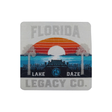 Silver silicone label printed on woven layer