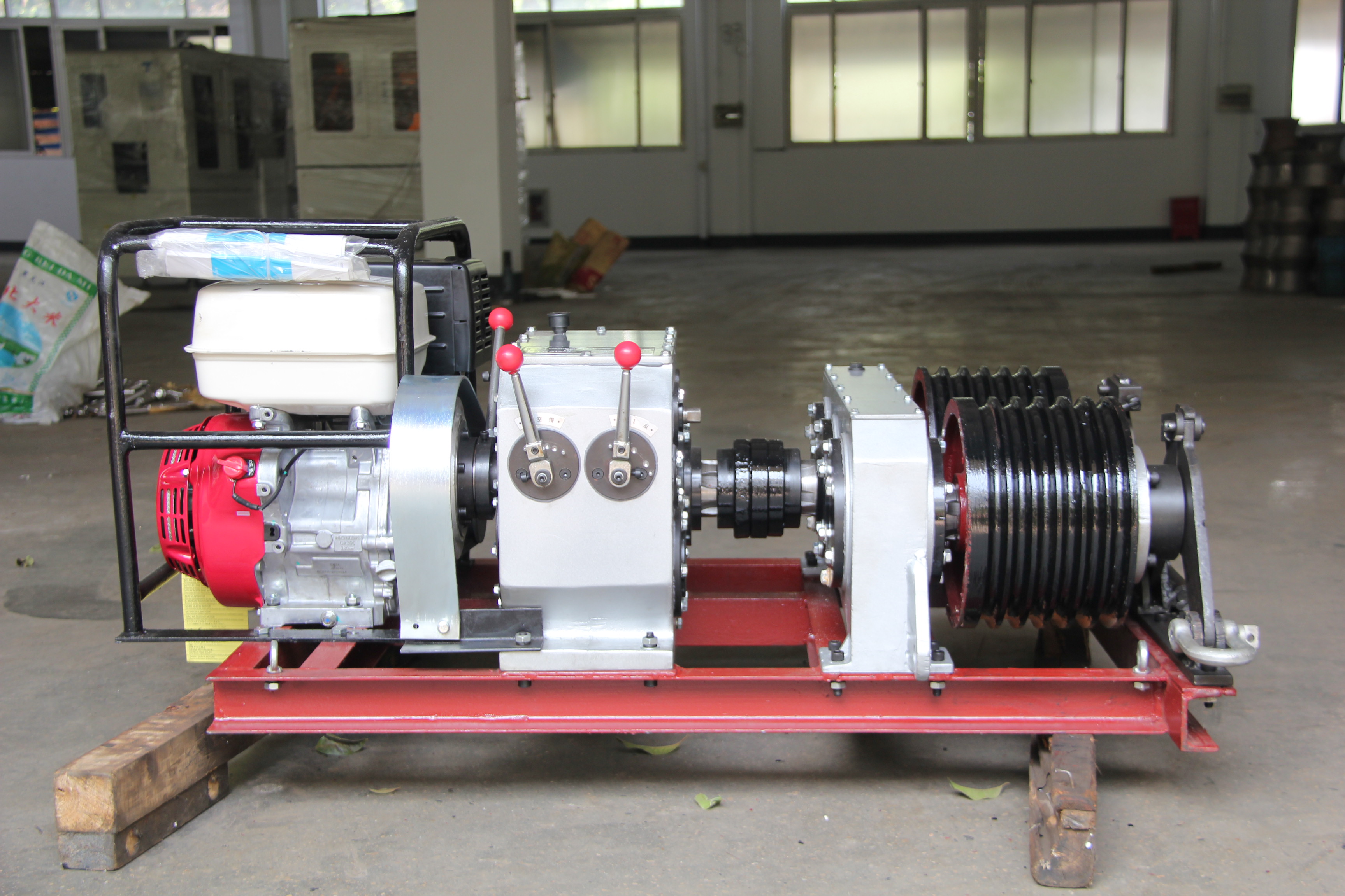 5-টন ডাবল ড্রাম মোটর চালিত গ্রাইন্ডার (বেল্ট ড্রাইভ)