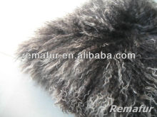 Long wool Genuine tibet lamb fur cushion cover dyed colorful