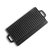 BBQ Cooking Rectangle Griddle Pan Non Stick Cast Iron Grill Baking Pan Double Sided Grill Topper