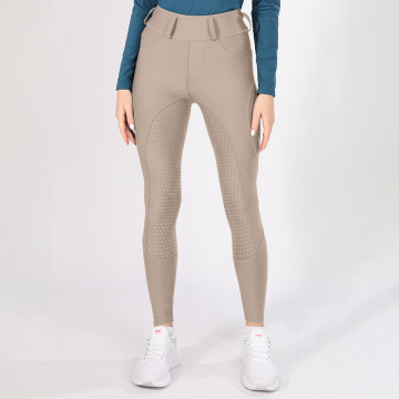 Frauen Reithose voll Silikon -Reit -Leggings mit Tasche