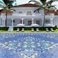Glass Mosaic Swimming Pool Tile 8x8 Design