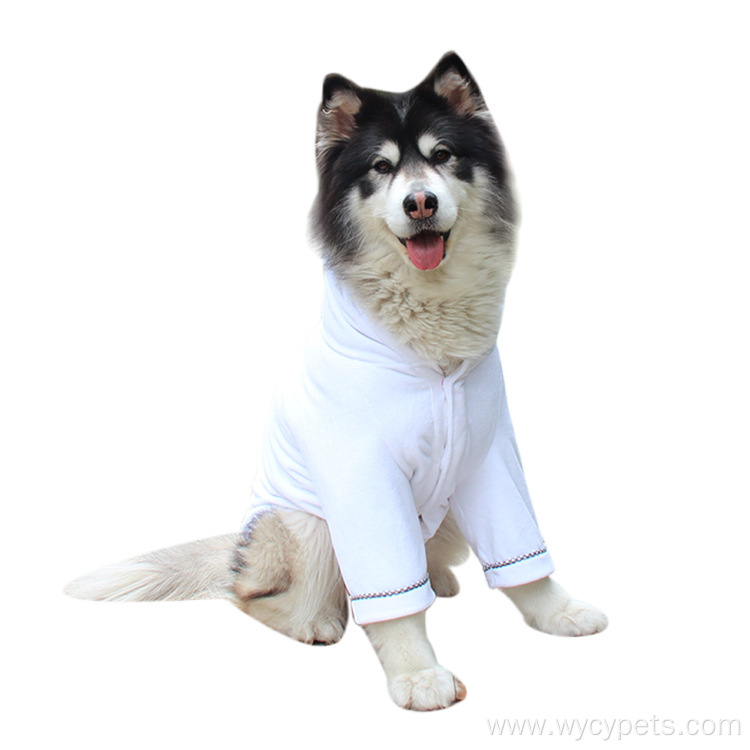 Luxury Soft Cotton Hooded Pet Bathrobe