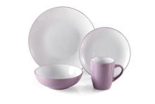 2-tone color ceramic dinner plate cereal bowls