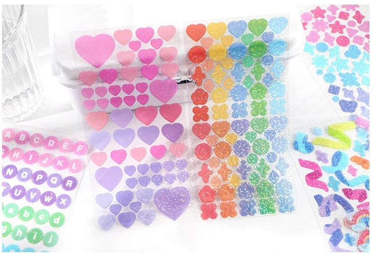 PVC Shiny Colorful Decorating Stickers