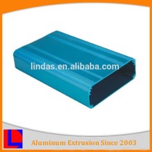 6063-t5 extruded blue anodzied rectangle tapping profile aluminum external enclosures