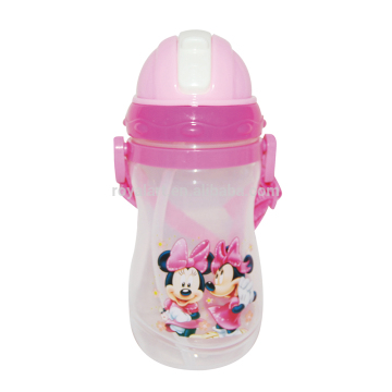 kids plastic see through design water bottle