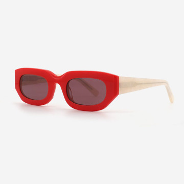 Rectangle Full-rim Acetate Unisex Sunglasses 23A8094