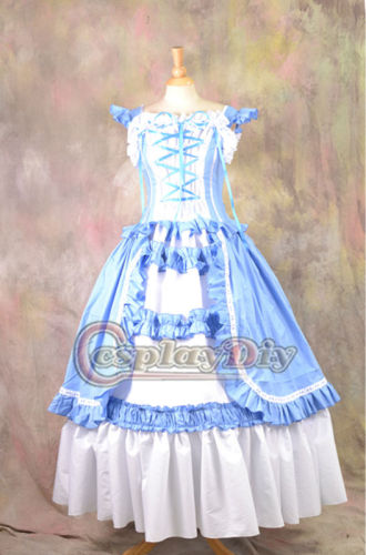 Lolita dress Custom made wholesale gothic clothing light blue cosplay costume