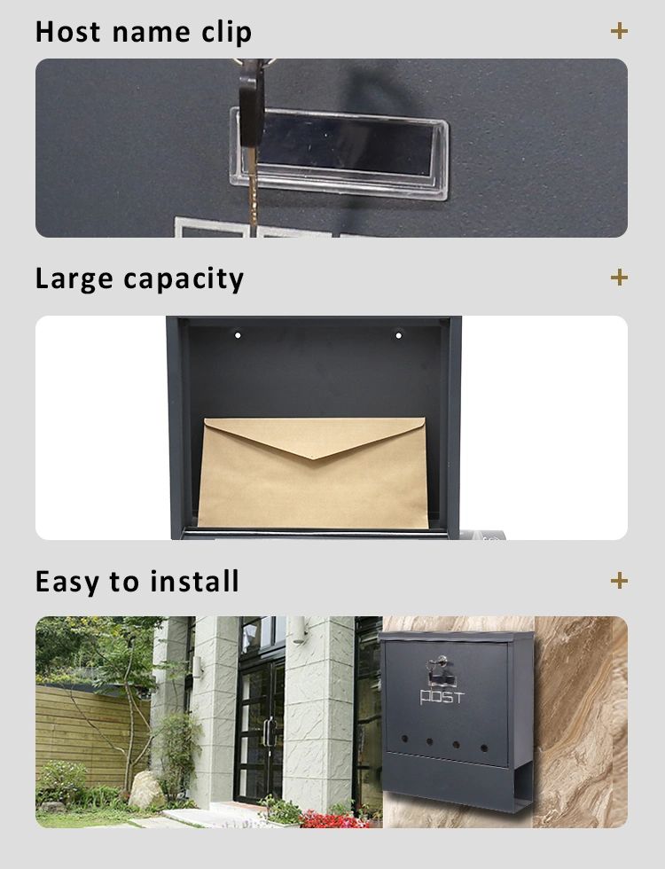 2021 Hot Factory Stainless Steel Letter Box for Houses Home Posite Mailbox/