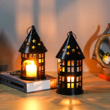 Vintage Realistic Iron Tealight Candle Holder Lantern