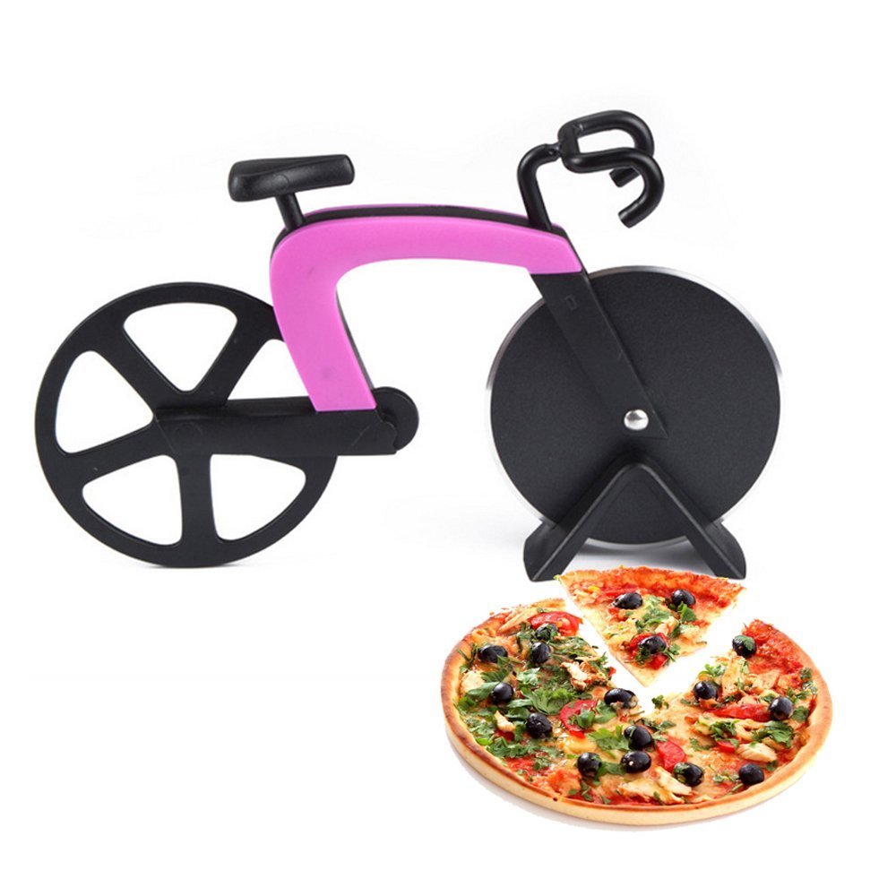 Outils de cuisson de coupeur de pizza de vélo d&#39;acier inoxydable