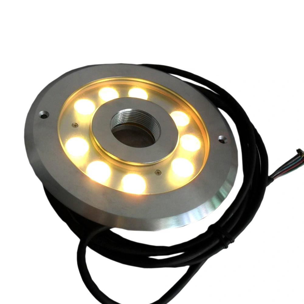 9X3w IP68 Staineless Steel Waterproof LED Fountain Ring Light