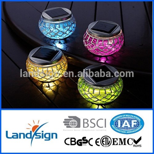 new decoration mosaic jar solar lights