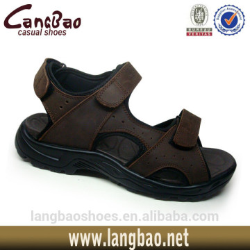 brand men leather sandals slipper high heel