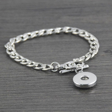Silver Chain NOOSA Bracelet With Personalized Snap Buttons