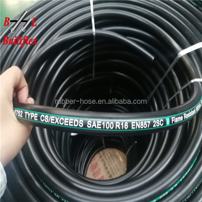 BAILI HOSE En857 2SC Steel Wire Reinforced braid Rubber compact hydraulic Hose For Oil Field