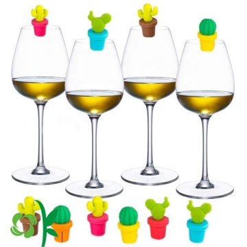 Cactus Wine Bottle Stopper Charms Marker Set