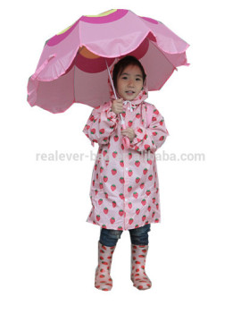 KS1308 pink strawberry rain gear set