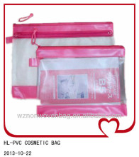 0.2mm zipper document transparent PVC bag
