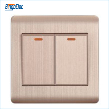 aluminium panel 2gang 1/2way wall switch