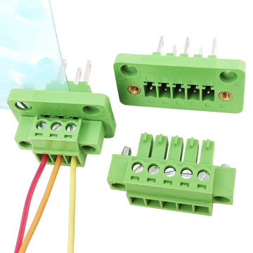 plug-in type panel mounted through wall terminal block