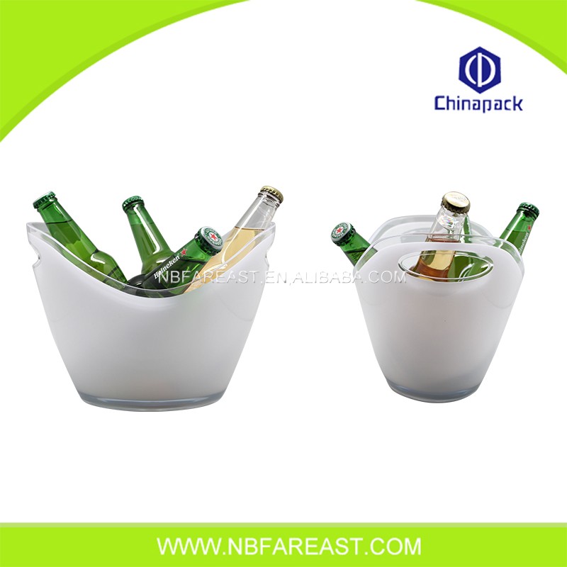 المحمولة مخصصة صديقة للبيئة شريط البلاستيك الجليد دلو portable custom eco-friendly bar plastic ice bucket