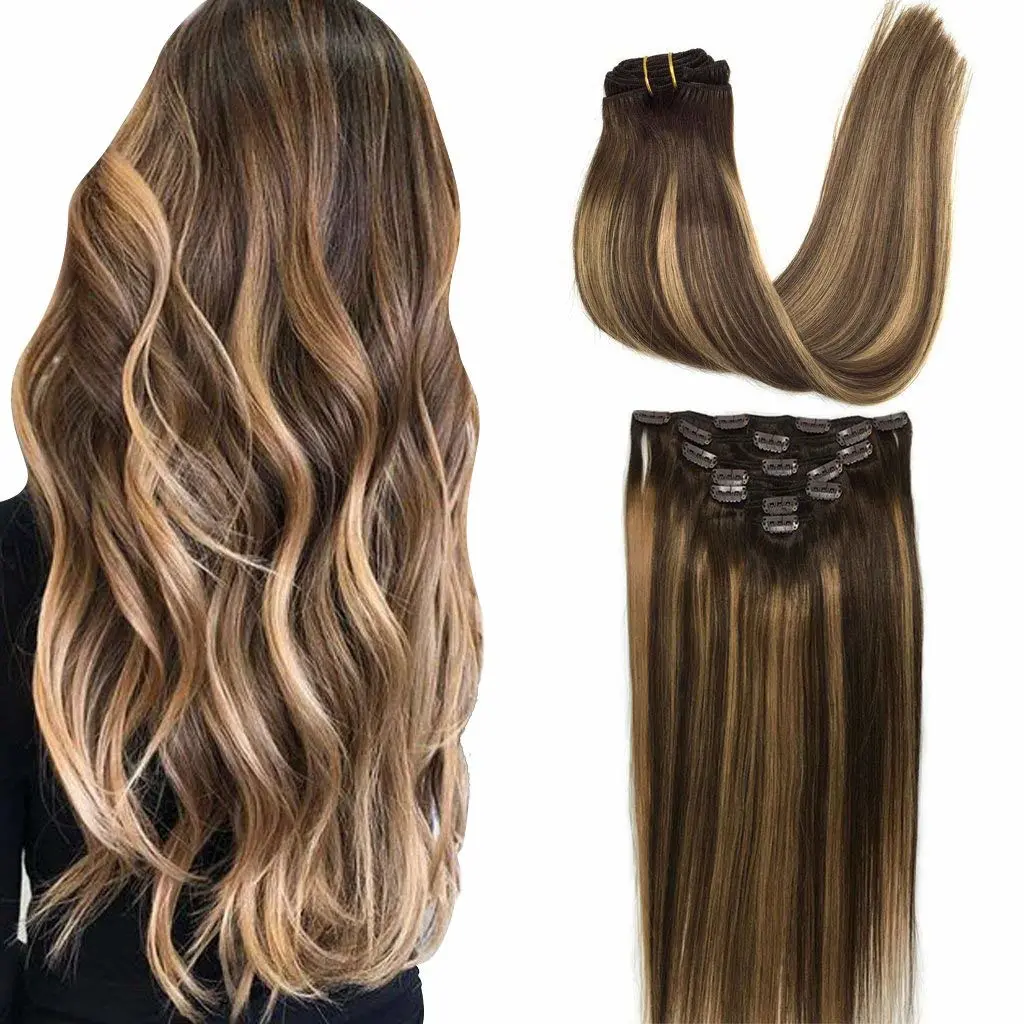 Popular Product Hot Selling Real Human Virgin Remy Hair Clip Hair Extensions